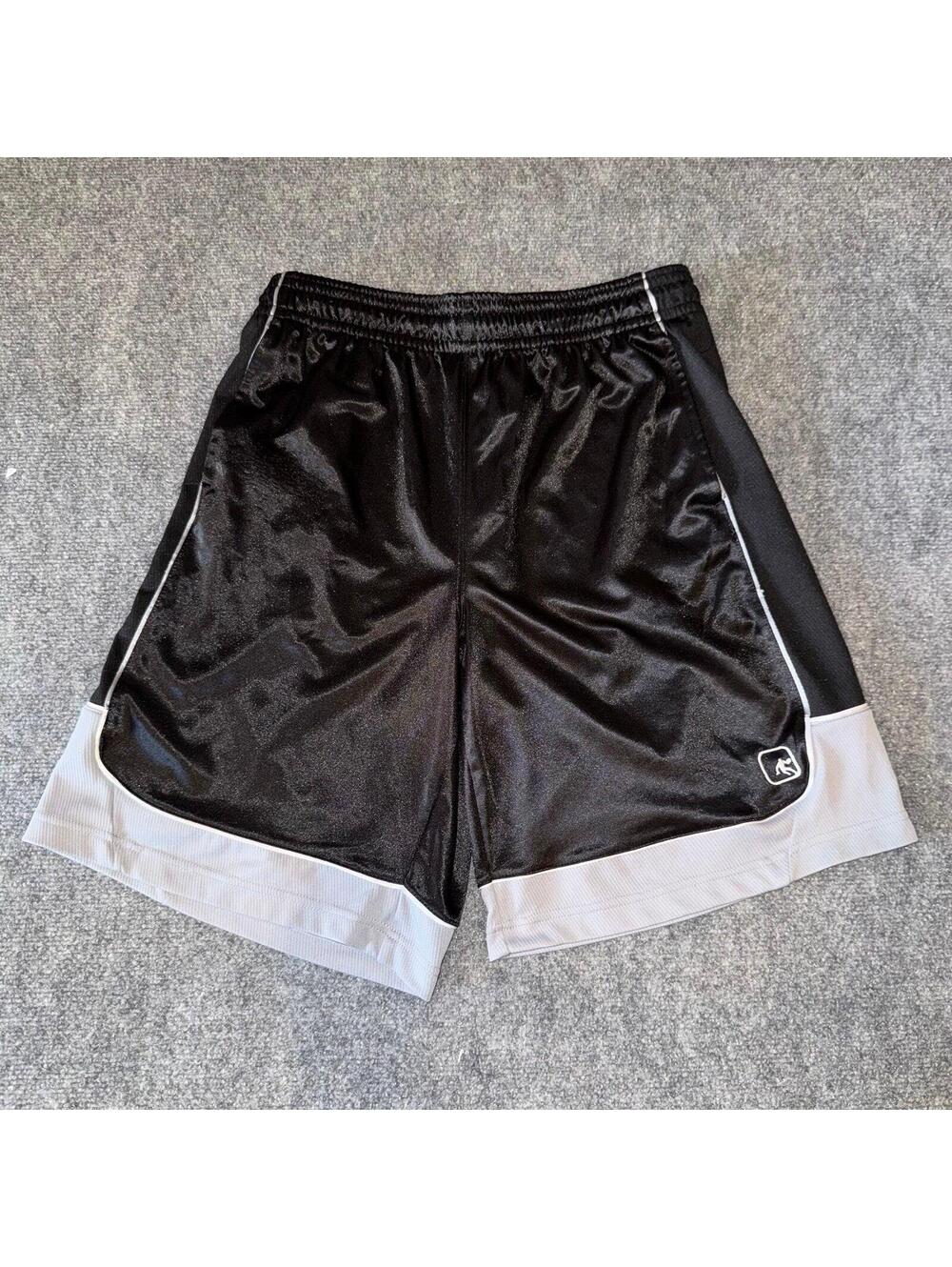 AND1 Black/Grey Baggy Dazzle Hoop Shorts Mens LG Vtg y2k 90s Rare